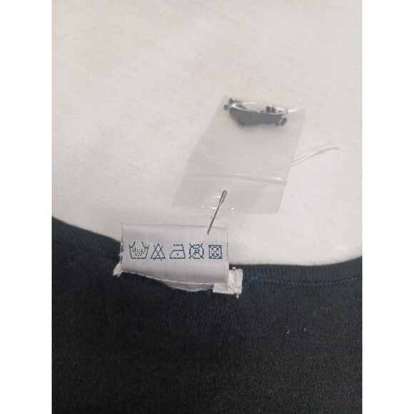 Loulou Cardigan Sweater Sz L Black Beaded Embellished - Picture 9 of 9